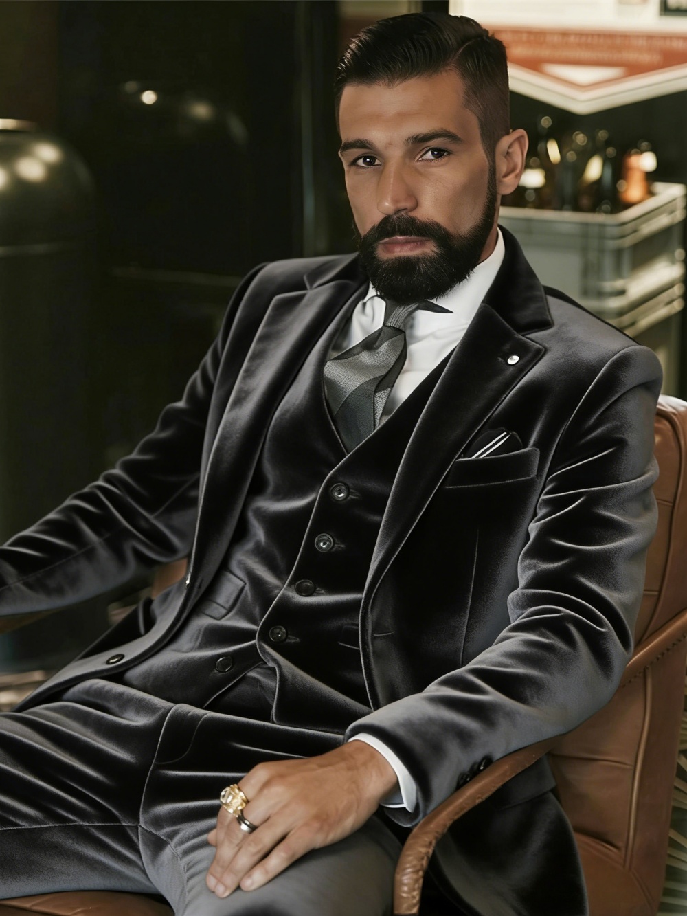 Men's Velvet Suits 3 Pieces Da - Formal Wear For Men In Wedding บทวิจารณ์และราคา
