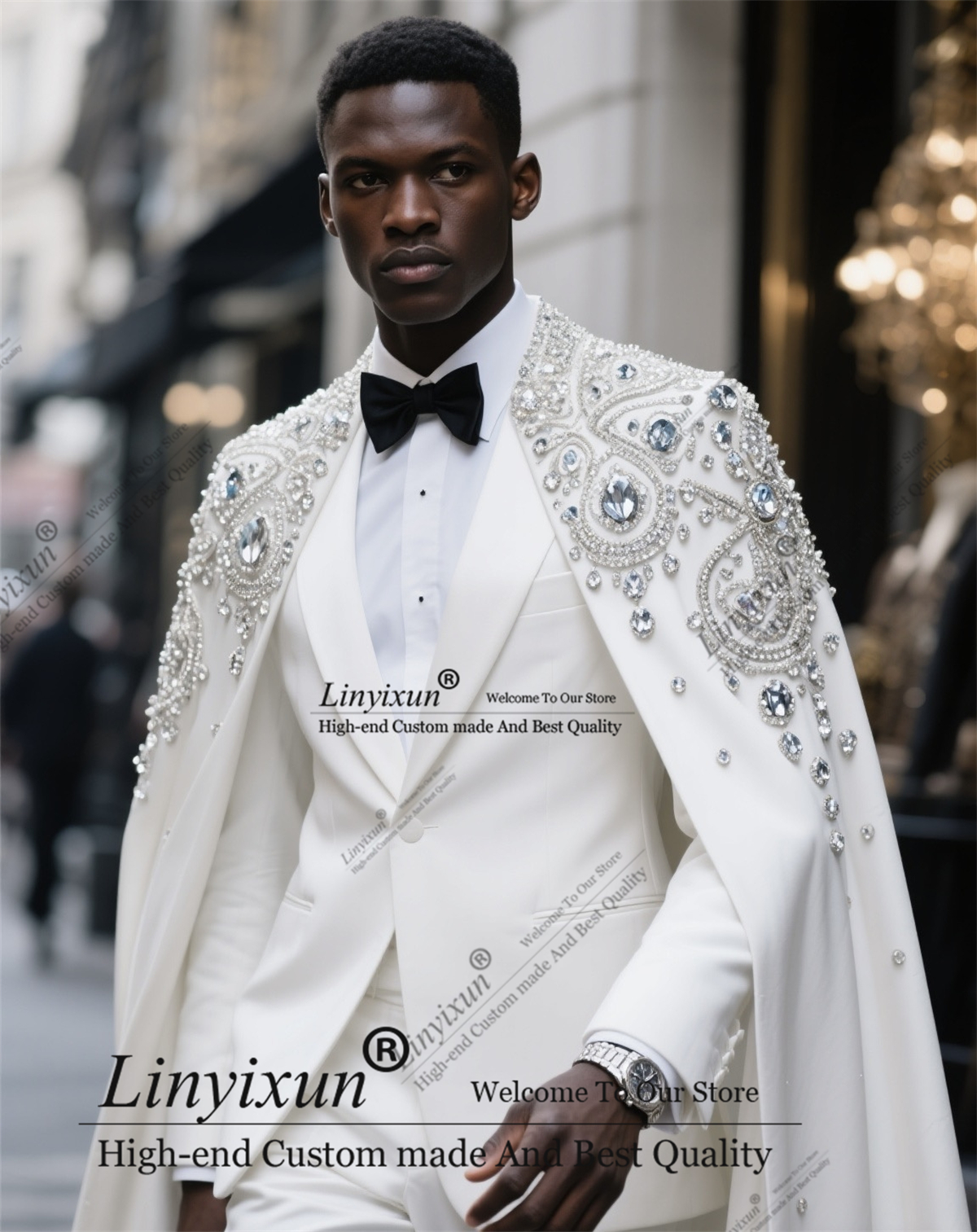 High-end Fashion Diamond Men S - Formal Wear For Men In Wedding บทวิจารณ์และราคา