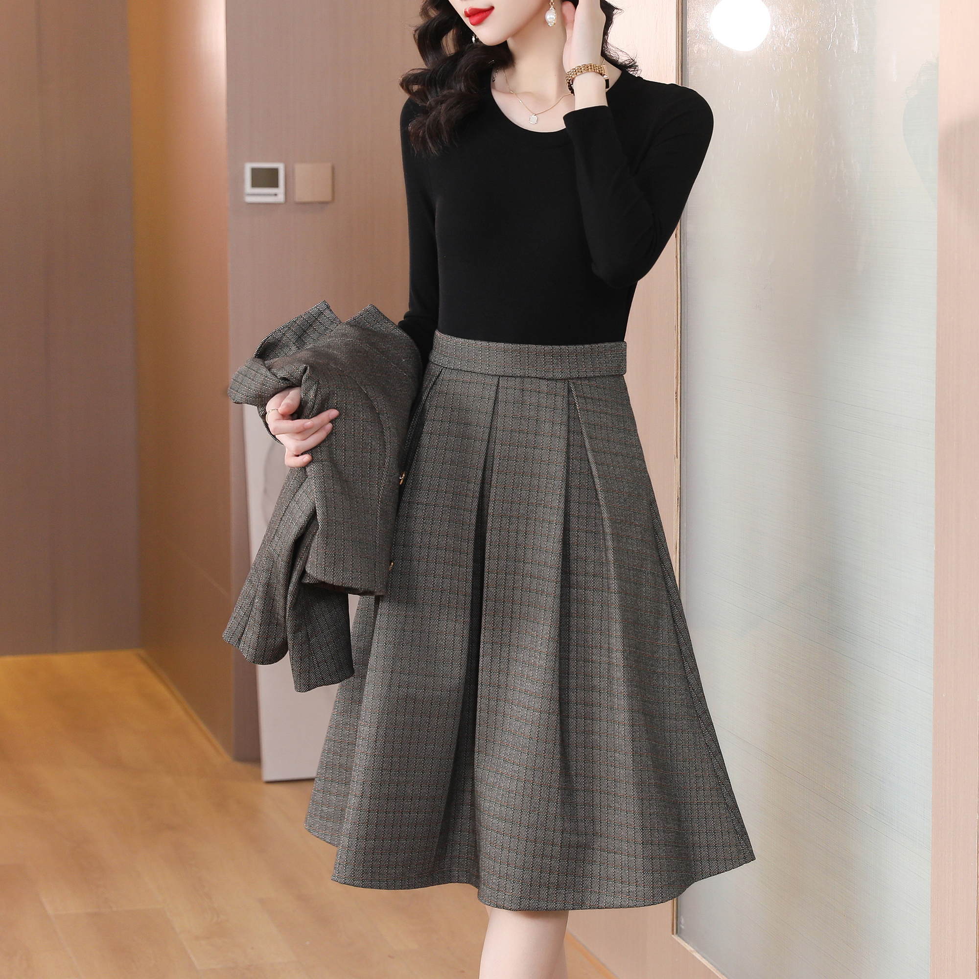 2024 Autumn Female Two Piece W - Wool Suit Jacket บทวิจารณ์และราคา